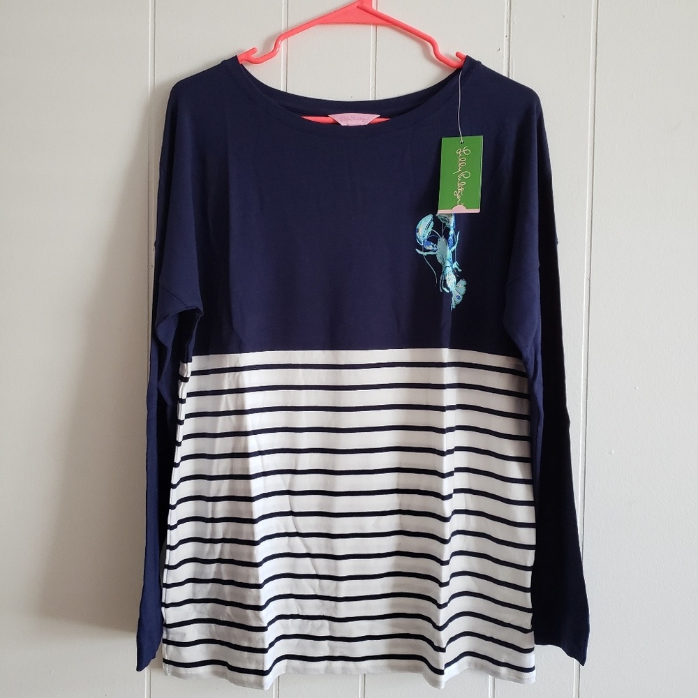 Navy Finn tee